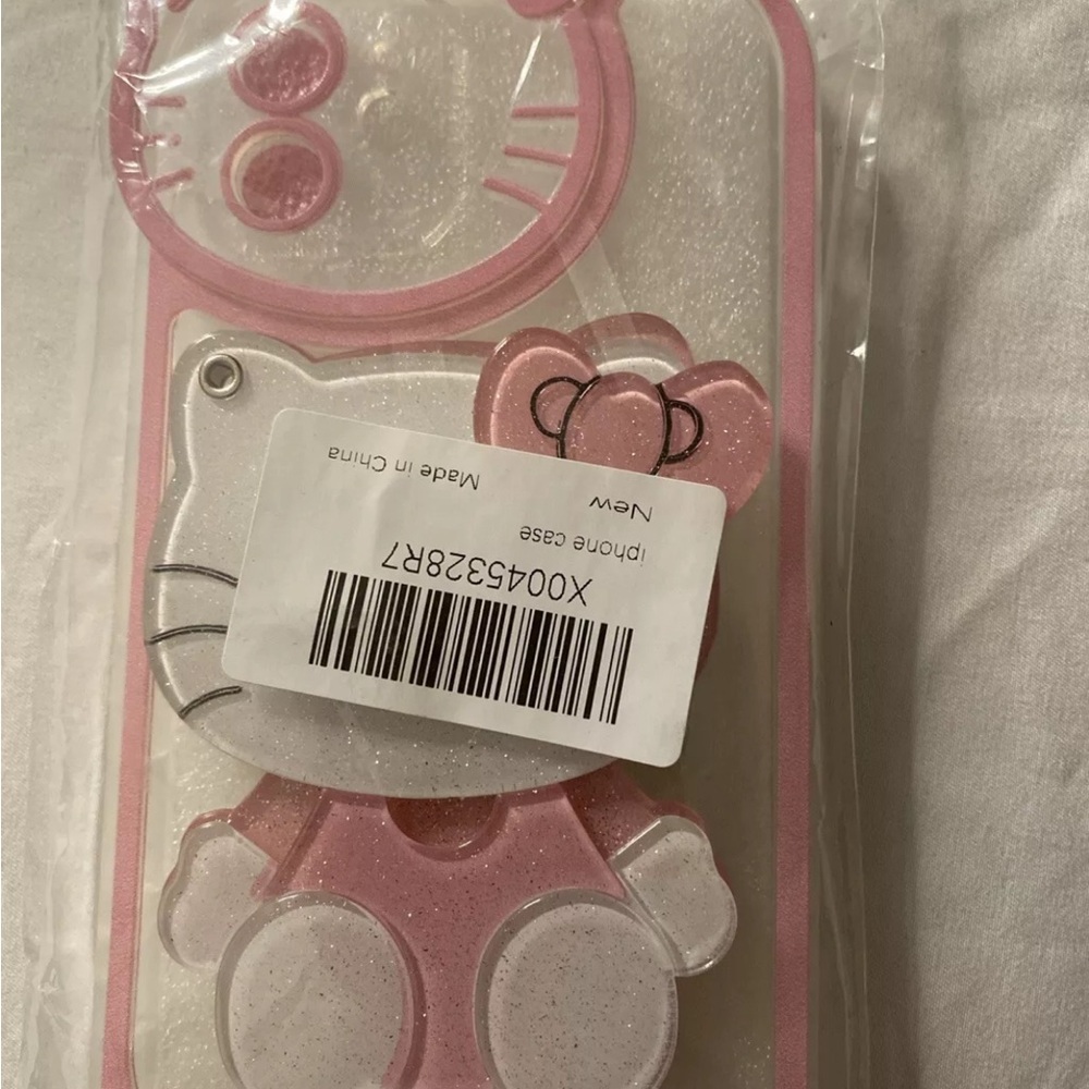 Cute 3D Kawaii Cat iPhone 12 Case with Mirror, Soft Silicone, Pink